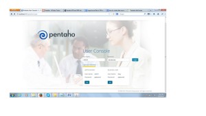 Pentaho Login Window