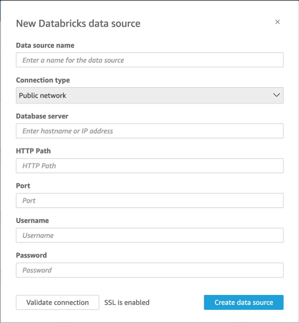 Connecting with Data Sources in AWS QuickSight