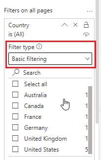 Filters and Filtering Types in Power BI