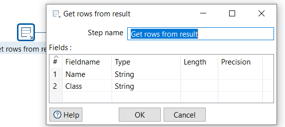 Use Of Get Rows From Result And Copy Rows To Result Components In Pentaho